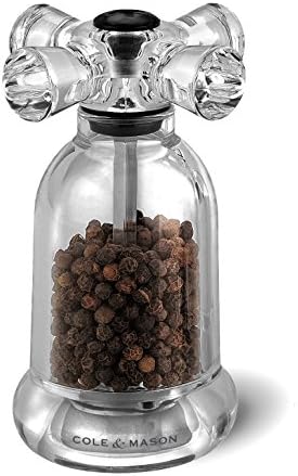 Cole & Mason OLE & MASON Tap Salt And Pepper Grinder Set - Acrylic Mills Include Precision Mechanisms And Premium Sea Salt And Peppercorns