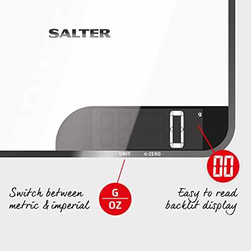  Salter 1079 WHDR Kitchen Scale, Chrome, Silver, 37x28x4 Cm