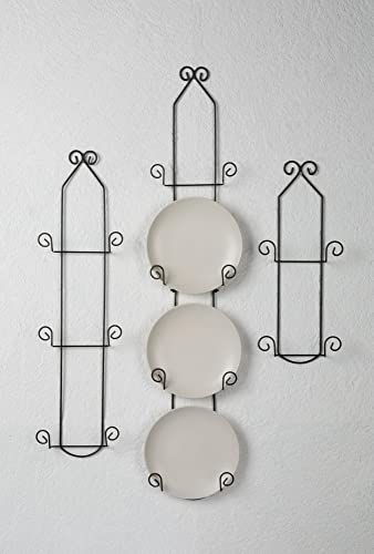  Tripar 2 Tier Vertical Black Plate Rack For Collectible Plates, Plaques, Dishes, & China