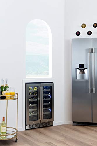  42 Bottle 24" Dual Zone French Door Built-In Wine Cooler