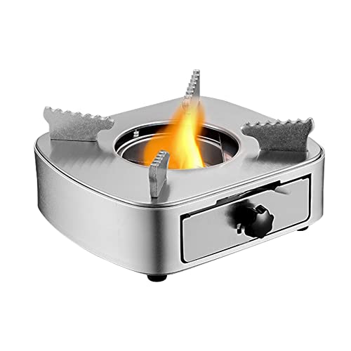 XIXIAN Mini Alcohol Stove Burner Stainless Steel Adjustable Firepower Windproof Drawer Style Burner For Barbecue Hotpot Outdoors Cooking