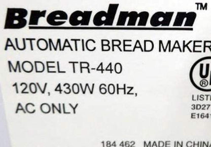 GENERIC Paddle For Breadman Bread Maker Model TR-440 Only