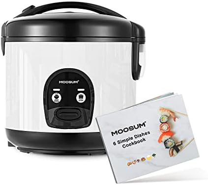 OOSUM Electric Rice Cooker With One Touch For Asian Japanese Sushi Rice, 5-cup Uncooked/10-cup Cooked, Fast&Convenient Cooker With Steamer, Stainless Steel Housing And Auto Warmer