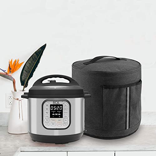  Kingshion Electric Pressure Cooker Cover Compatible With Electric Pressure Cooker,Slow Cooker Dustproof Cover For Most 8-Quart Slow Cookers And 8-Quart Electric Pressure Cookers (Dark Grey)