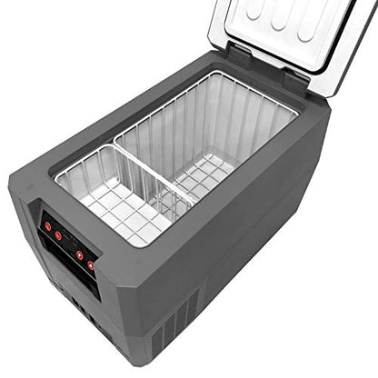  FMC-350XP 34 Quart Compact Portable Refrigerator, AC 115V/ DC 12V Real Freezer For Car, Home, Camping, RV-8°F To 50°F, One Size, Gray