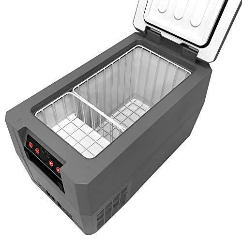  FMC-350XP 34 Quart Compact Portable Refrigerator, AC 115V/ DC 12V Real Freezer For Car, Home, Camping, RV-8°F To 50°F, One Size, Gray