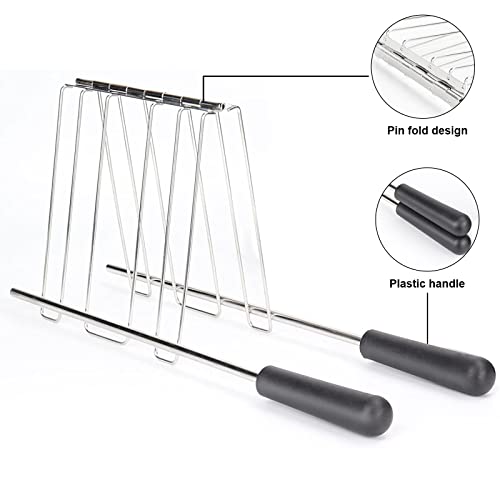  Sandwich Cage For Toaster, Toaster Tong Sandwich Rack, Classic Toaster Sandwich Clip, Stainless Steel Toaster Cage Accessory