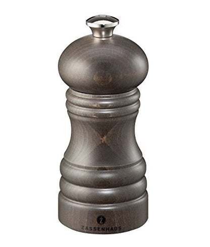 Zassenhaus Berlin Salt Grinder Mill, 4.7-Inch, Dark Stained