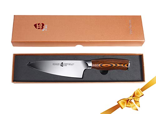  Chef Knife- Kitchen Chef S Knife - High Carbon German Stainless Steel Cutlery - Rust Resistant - Pakkawood Handle - Luxurious Gift Box Included - 6 - Fiery Phoenix Series