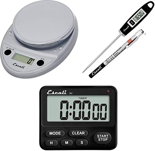  Primo Digital Food Scale Multi-Functional Kitchen Scale And Baking Scale For Precise Weight Measuring And Portion Control, 8.5 X 6 X 1.5 Inches, Chrome