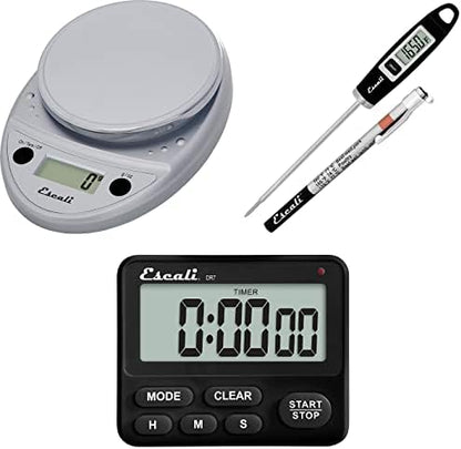  Primo Digital Food Scale Multi-Functional Kitchen Scale And Baking Scale For Precise Weight Measuring And Portion Control, 8.5 X 6 X 1.5 Inches, Chrome