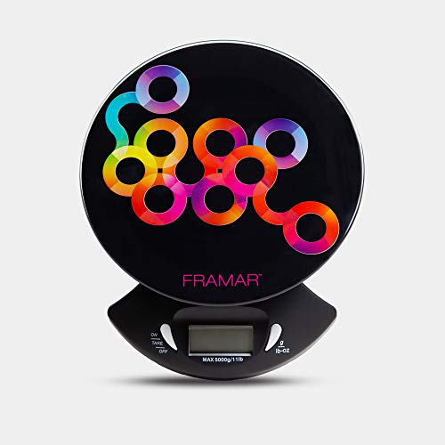  Ramar Digital Scale, Hair Color Scale, Kitchen Scale, Food Scale, Gram Scale - Elegant Black