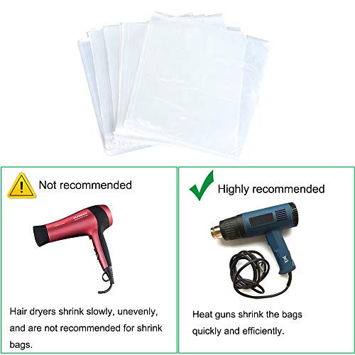  32x40 Inch, Easter Basket Cellophane Shrink Bags,  Shrink Wrap Bags Large, Clear, 5 Packs