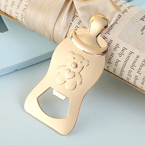  Ack Of 16 Bottle Opener Boy Baby Shower Party Favor Bottle Shaped Bottle Opener Baby Shower Return Gifts For Guest Wedding Party Souvenir Birthday Bridal Shower (Pink Bear, 16)