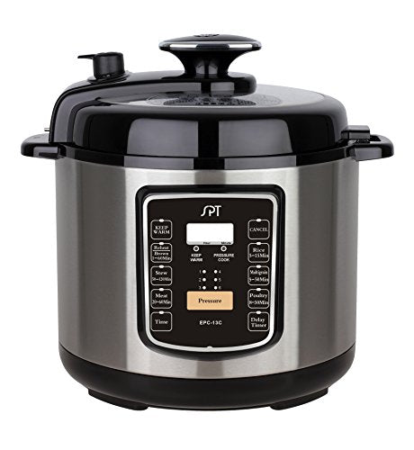  EPC-13C 6.5-Quart Stainless Steel Electric Pressure Cooker With Quick Release Button