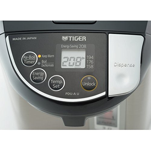 TIGER PDU-A30U-K Electric Water Boiler And Warmer, Stainless Black, 3.0-Liter