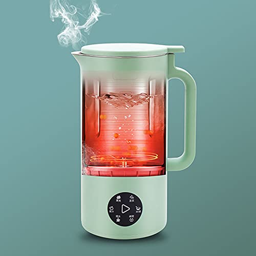  Soymilk Maker - 350mL Juicer Soy Milk Machine With Stainless Steel And Blade, Multi Cooker Mixer For Rice Cereal Boiling , US Plug 110V, Green