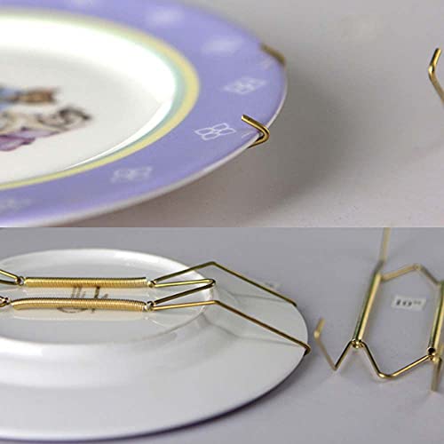  Invisible Plate Hangers, Wall Plate Hangers Stainless Steel Wire Plate Hangers Holders, Compatible 5.9 To 15.7 Inch Decorative Plates And Art(8 Inch)