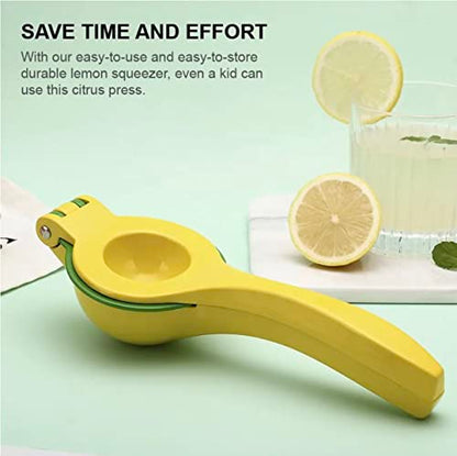  2-In-1 Lemon & Lime Squeezer, Hand Juicer Lemon Squeezer, Max Extraction Manual Citrus Juicer