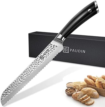  Bread Knife 8 Inch, Ultra Sharp Serrated Knife, Bread Knife For Homemade Bread, German High Carbon Stainless Steel Professional Grade Serrated Bread Knife, With Ergonomic Handle And Gift Box