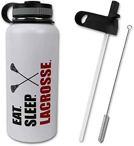  Water Bottle Baseball Softball Tumbler 32 Oz Gift For Mom Men Flask Sports Travel Waterbottle, Stainless Steel, Vacuum Insulated, Water Cold For 24, Hot For 12 Hours