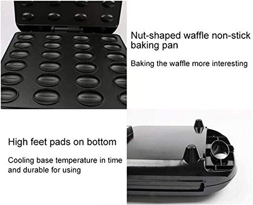  Electric Walnut Cake Maker, Automatic Mini Nut Waffle Bread Machine Sandwich Iron,Toaster Baking Breakfast Pan Oven