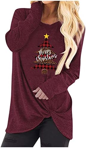  Sweatshirts For Women Loose Fit Cute Fashion Christmas Print Long Sleeve Crew Neck Sweatshirts Pullover Top Streetwear
