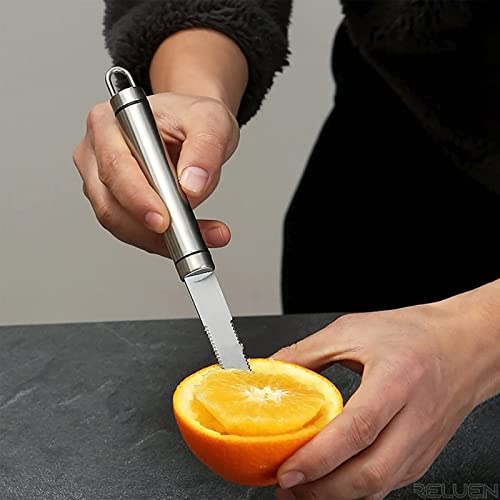  Stainless Steel Grapefruit Knife Curved Knife - Grapefruit Knife Curved Serrated Bread Knife Kitchen Knifes Small Knives Fruit Knife Stainless Steel Chef Kitchen Knife Curved Carving Tool