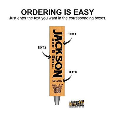  Custom Beer Tap Handle With Chalkboards-Hops Edition-Laser Engraved