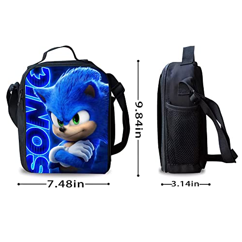  Anime Backpack Cute Lightweight Upgrade 3 Piece Bookbag Set With Lunch Box And Premium Pencil Case Set For Man Women