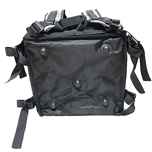  K-64B: Big Pizza Delivery Backpack, Food Bag, Side+Top Loading, Zipper Closure, 16" L X 16" W X 16" H