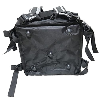  K-64B: Big Pizza Delivery Backpack, Food Bag, Side+Top Loading, Zipper Closure, 16" L X 16" W X 16" H