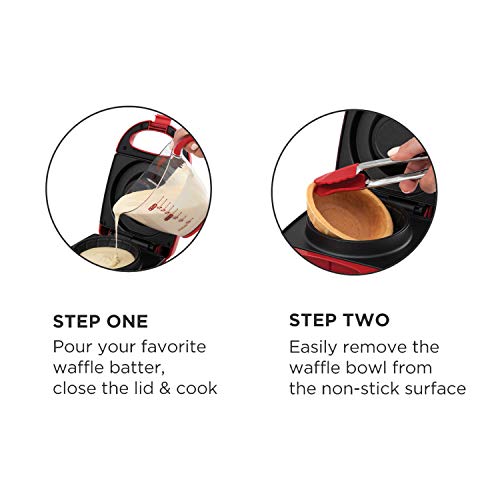  WM1907 Bowl Waffle Maker, Red