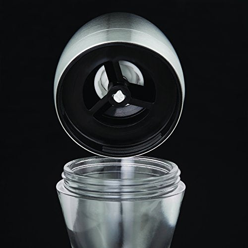 Cole & Mason 140 Mm Wishford Stemless Salt Mill, Stainless Steel, Silver, 6 X 6 X 13.5 Cm