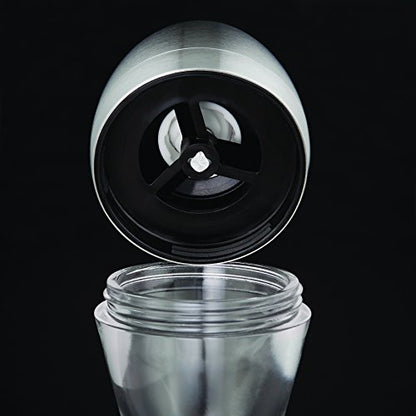 Cole & Mason 140 Mm Wishford Stemless Salt Mill, Stainless Steel, Silver, 6 X 6 X 13.5 Cm