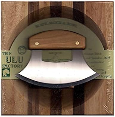  8" Block With Deep Dish Chopping Bowl And Alaskan Birch Handled Ulu