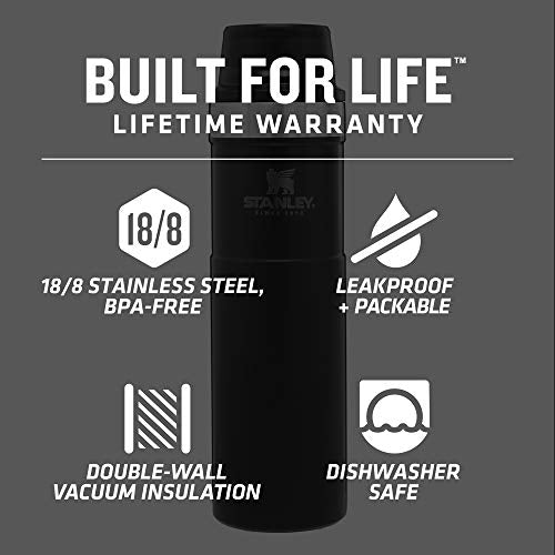 Stanley Classic Trigger Action Travel Mug 20 Oz –Leak Proof + Packable Hot & Cold Thermos – Double Wall Vacuum Insulated Tumbler For Coffee, Tea & Drinks – BPA Free Stainless-Steel Travel Cup