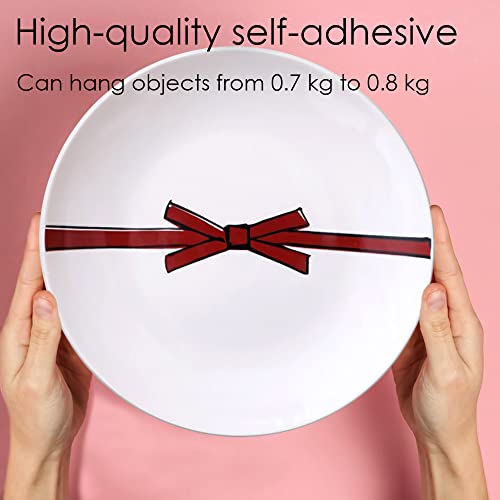  40 Pieces Invisible Adhesive Plate Hanger, Adhesive Plate Hangers For The Wall, Vertical Plate Holder Plate Hangers For Hanging Plates Art Supplies, 1.25 Inch