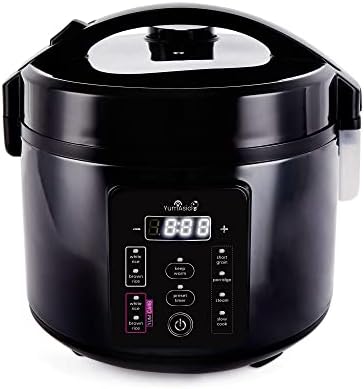  Asia Kumo YumCarb Rice Cooker With Ceramic Bowl And Advanced Fuzzy Logic, (5.5 Cups, 1 Litre), 5 Rice Cooking Functions, 3 Multicooker Functions, 110V US Power (Light Stainless Steel)