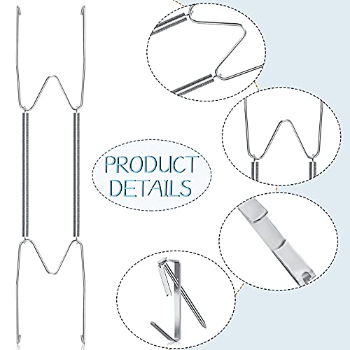  12 Pieces Plate Hangers 6, 8, 10 Inches Wall Invisible Plate Hangers Stainless Decorative Wire Plate Hangers With 12 Pieces Hangers Hook With Nails For Decorative Plates (Silver)