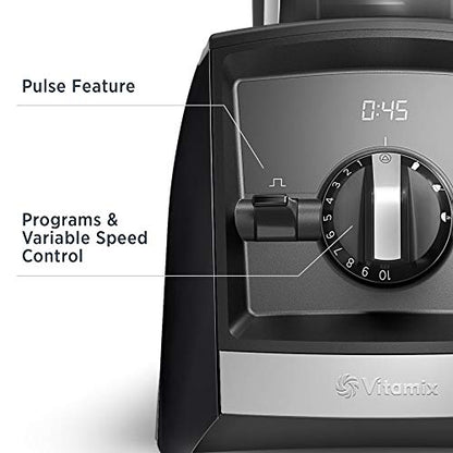 A2500 Ascent Series Smart Blender, Professional-Grade, 64 Oz. Low-Profile Container, Black