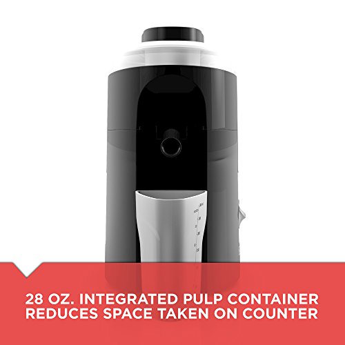 Black & Decker 400-Watt Fruit And Vegetable Juice Extractor, Black, JE2200B, 12.2" X 6.6"