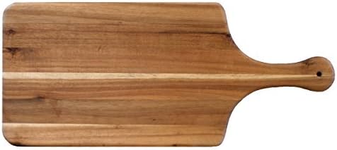  Villa Acacia Wooden Cutting Board - 17 X 6 Inch Wood Board Serving Tray For Bread And Cheese With Handle - Decorative Charcuterie Boards For New Home, Wedding Gift