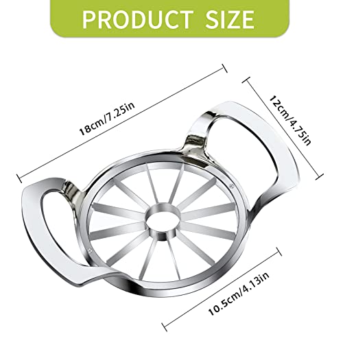  Apple Slicer,12-Blade Extra Large Apple Corer,Easy To Use, Time-Saving, Heavy Duty Stainless Steel Apple Cutter And Divider