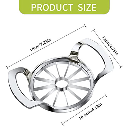  Apple Slicer,12-Blade Extra Large Apple Corer,Easy To Use, Time-Saving, Heavy Duty Stainless Steel Apple Cutter And Divider