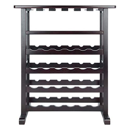 Vinny Wine Storage, 31.5"W X 35.67"H X 16.22"D, Espresso