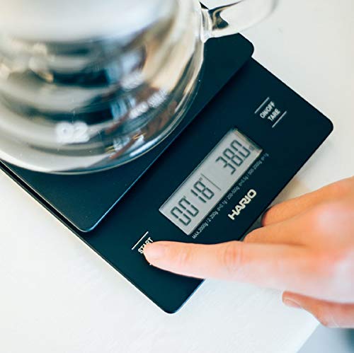 Hario V60 Drip Coffee Scale And Timer Pour-Over Scale Black (New Model)