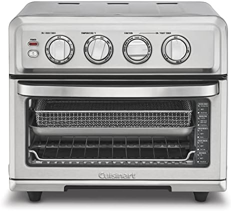 Cuisinart Air Fryer + Convection Toaster Oven, 8-1 Oven With Bake, Grill, Broil & Warm Options, Stainless Steel, TOA-70