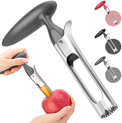  Pple Corer Cutter, Professional Apple Cutter，with Comfortable Handle Premium Apple Corer Remover, Durable Sturdy Fruit Cutter Kitchen Gadgets -LIANGKEN (black)