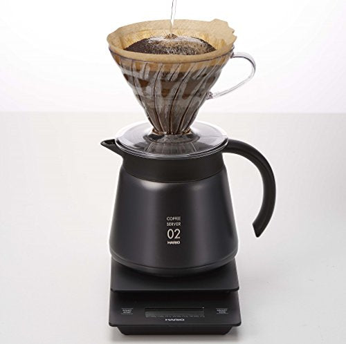 Hario V60 Insulated Metal Beverage Server, 600ml, Black